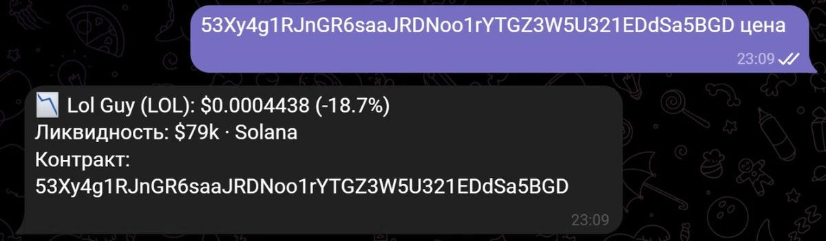 Information about the Lol Guy token with price and contract address on Solana